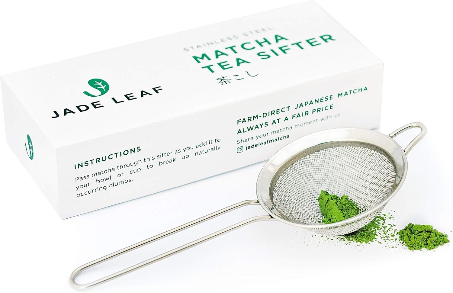 Jade Leaf stainless steel fine mesh matcha sifter